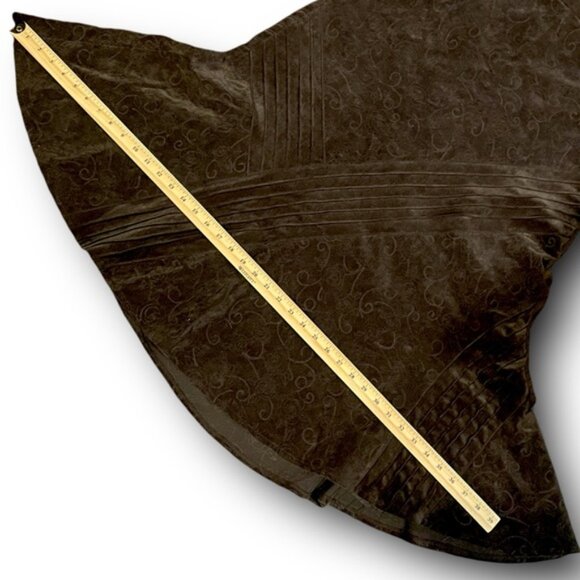 Velvet Textured Fit and Flare Skirt Plus Size Boho Mermaid Western Fall Sz 14 - Picture 9 of 12